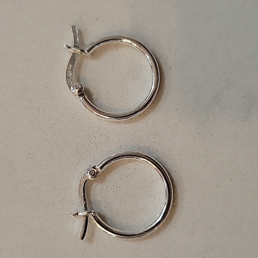 Silver hoops